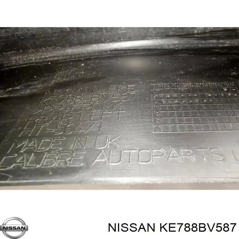 Do koszyka KE788BV587 Nissan/Infiniti Chlapacze tylne, komplet