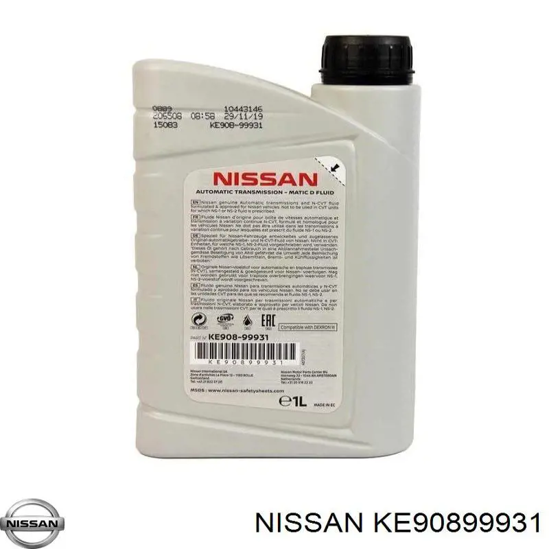 Olej przekładniowy Nissan/Infiniti KE90899931 cena, od 23,90 USD