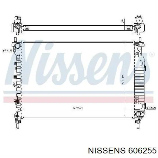 606255 Nissens chłodnica paliwa