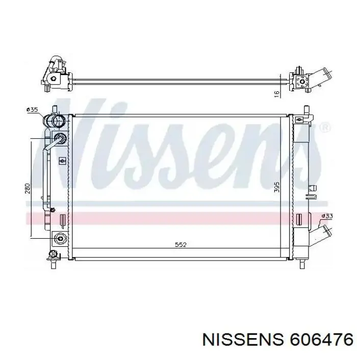 606476 Nissens chłodnica silnika