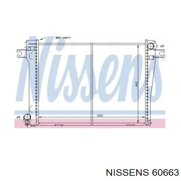 Chłodnica silnika Nissens 60663 cena, od 215,45 USD