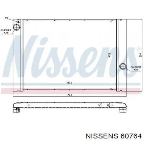 Chłodnica silnika Nissens 60764 cena, od 227,00 USD