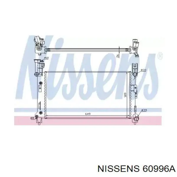 Chłodnica silnika 60996A Nissens