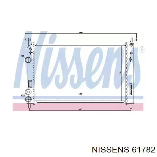 61782 Nissens Chłodnica silnika