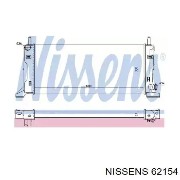 Chłodnica silnika 62154 Nissens