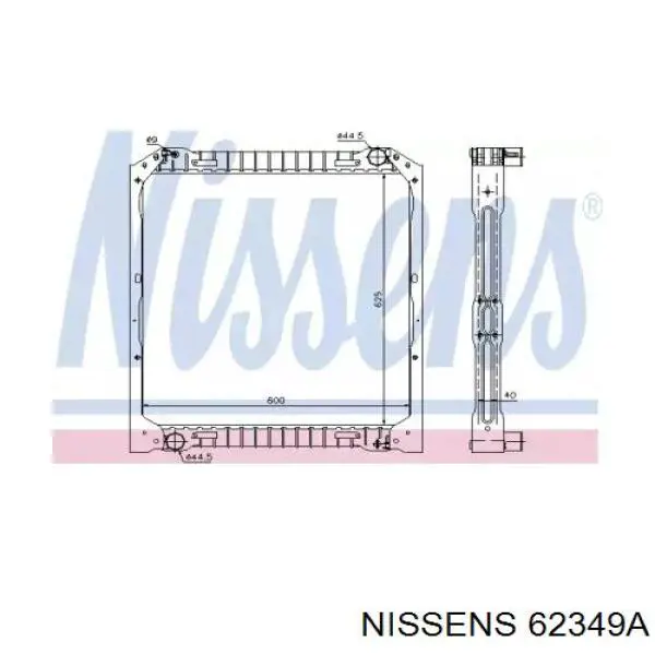 62349A Nissens Chłodnica silnika