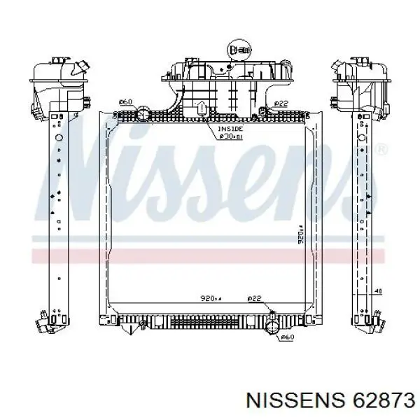 62873 Nissens Chłodnica silnika