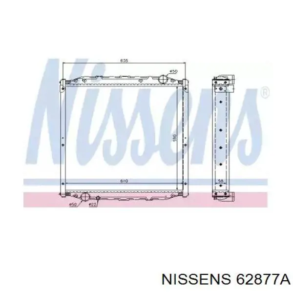 62877A Nissens Chłodnica silnika