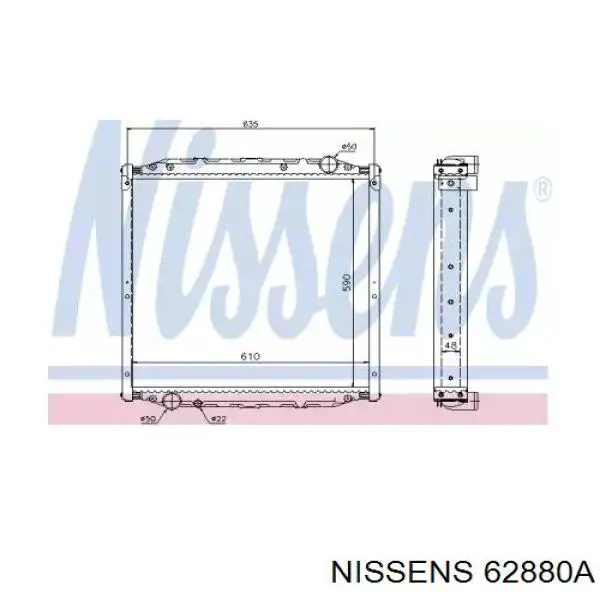 62880A Nissens Chłodnica silnika