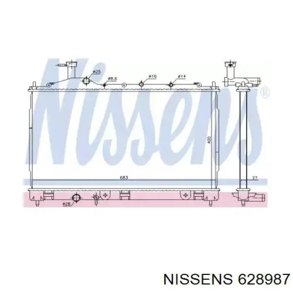 1350A604 Mitsubishi Chłodnica silnika
