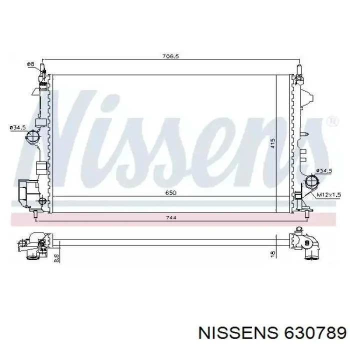 630789 Nissens chłodnica silnika