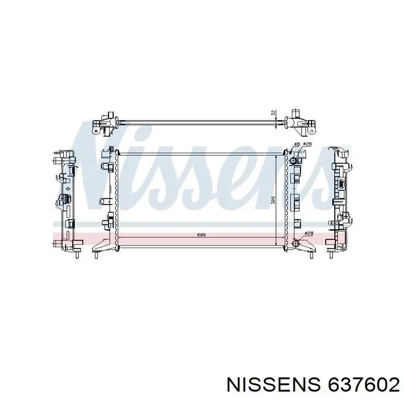 Chłodnica silnika Nissens 637602 cena, od 149,83 USD