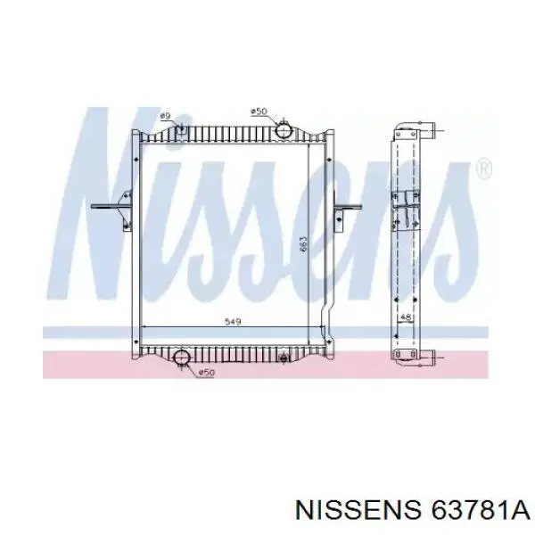Chłodnica silnika Nissens 63781A cena, od 455,65 USD