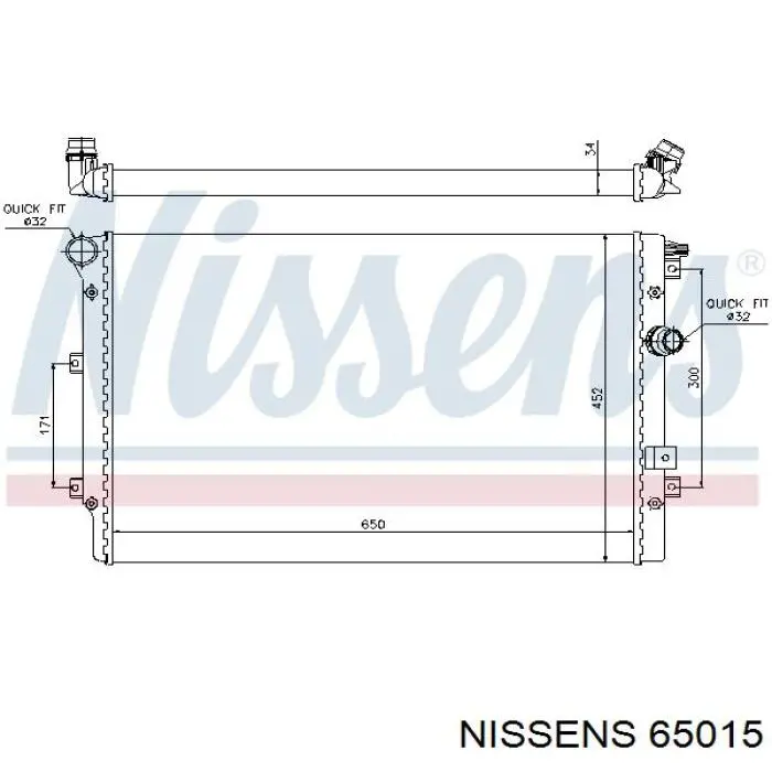 Chłodnica silnika Nissens 65015 cena, od 109,12 USD