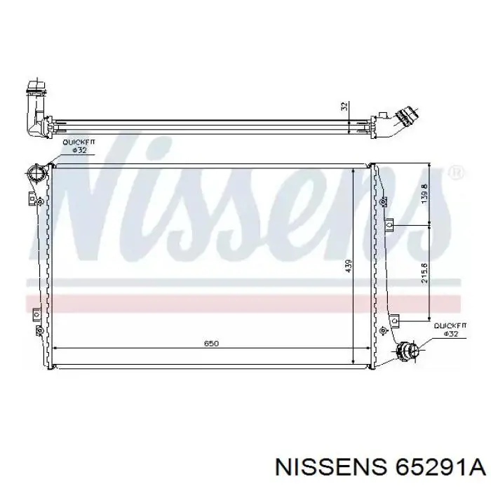 Chłodnica silnika Nissens 65291A cena, od 78,43 USD