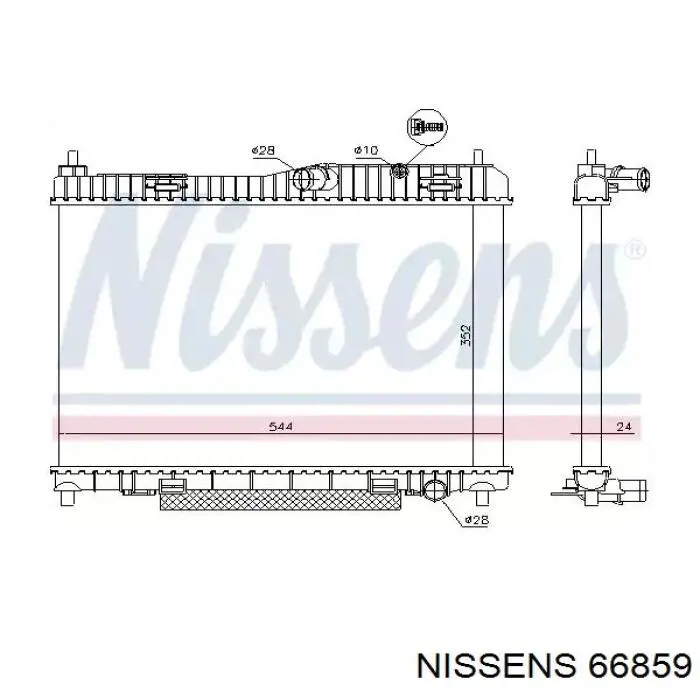 Do koszyka AE818005AA Ford Chłodnica silnika
