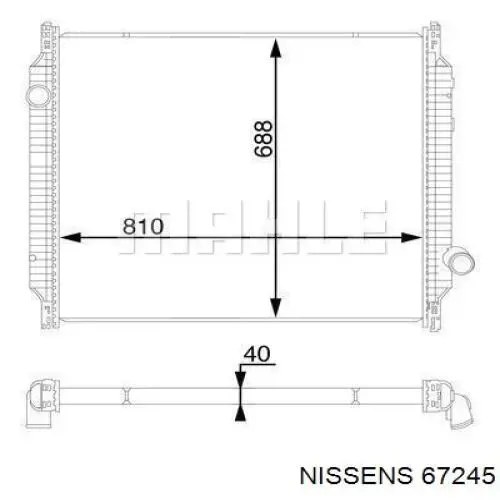 Chłodnica silnika Nissens 67245 cena, od 419,12 USD