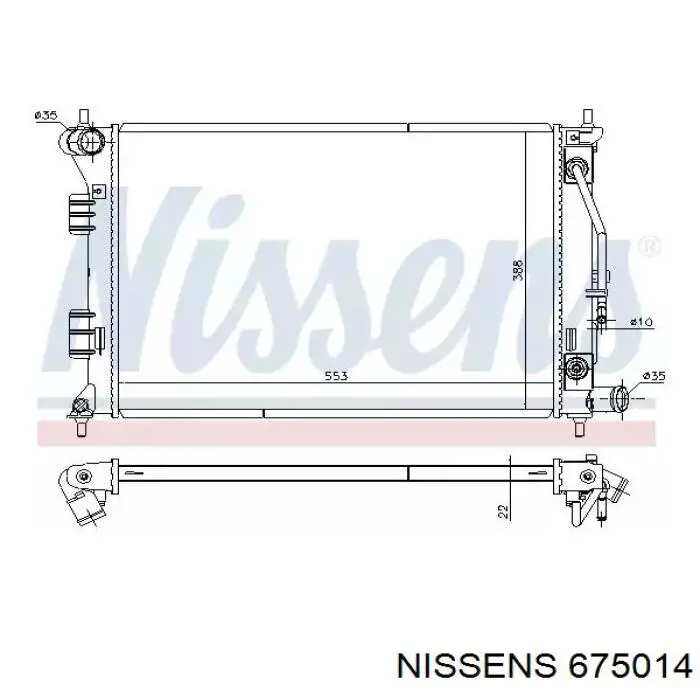 675014 Nissens chłodnica silnika