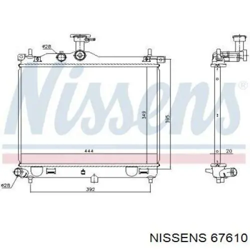 67610 Nissens chłodnica silnika