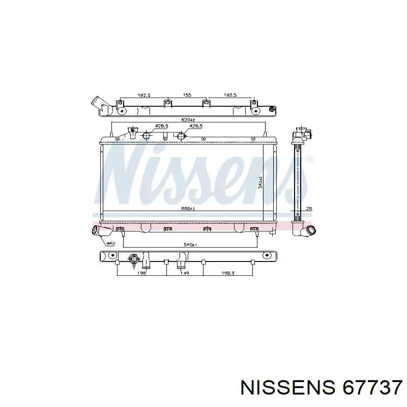 Chłodnica silnika 45119AG080 Subaru