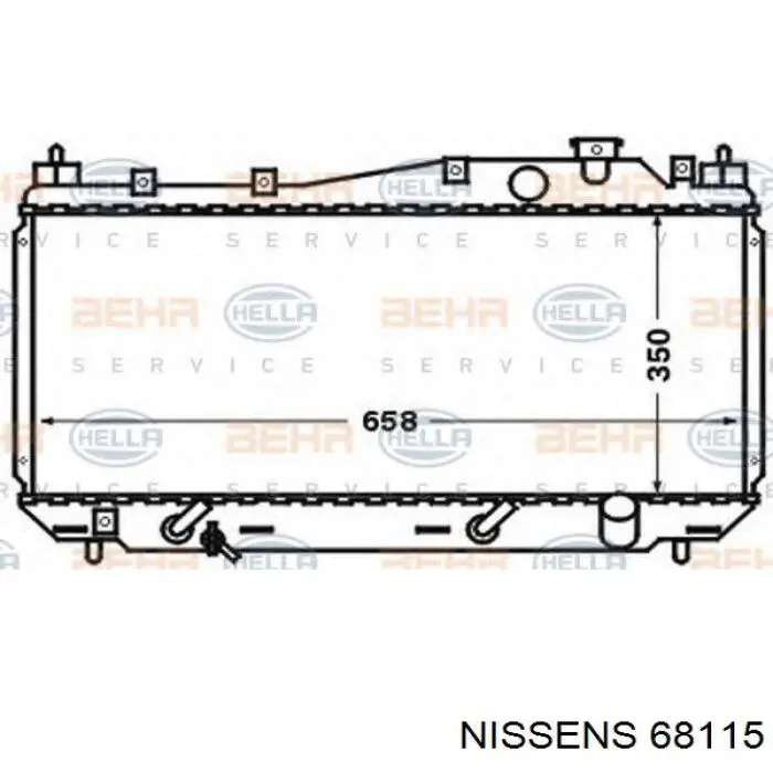 Chłodnica silnika Nissens 68115 cena, od 85,47 USD