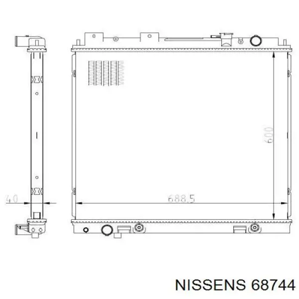 Chłodnica silnika Nissan/Infiniti 214605X20A cena, od 347,93 USD