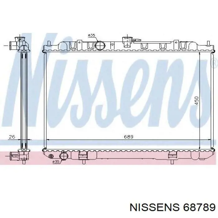 214104BB0B Nissan/Infiniti Chłodnica silnika