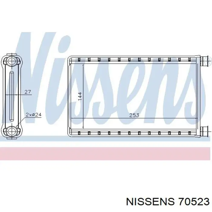 70523 Nissens chłodnica nagrzewnicy (ogrzewacza)