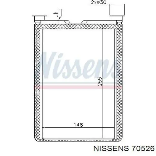 70526 Nissens chłodnica nagrzewnicy (ogrzewacza)