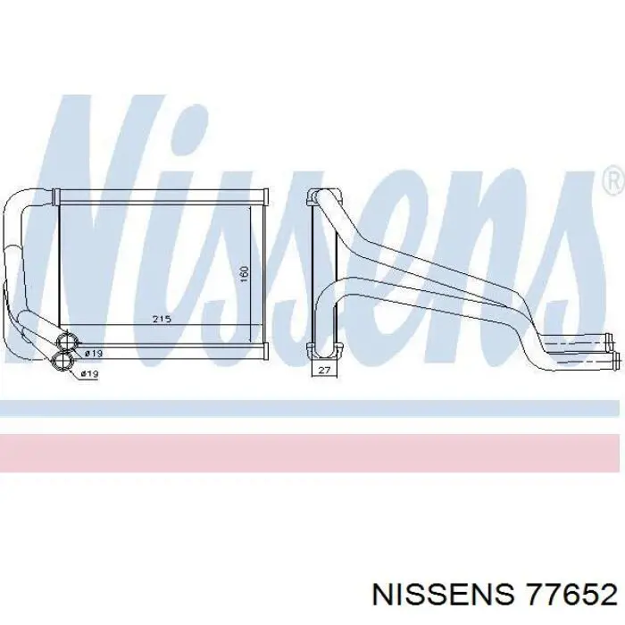 77652 Nissens chłodnica nagrzewnicy (ogrzewacza)