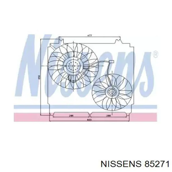 Wentylator elektryczny układu chłodzenia kompletny (silnik+wirnik) Hyundai/Kia 977313E600 cena, od 83,43 USD