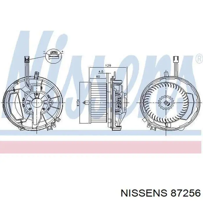 87256 Nissens silniczek wentylatora nagrzewnicy (ogrzewacza wnętrza)