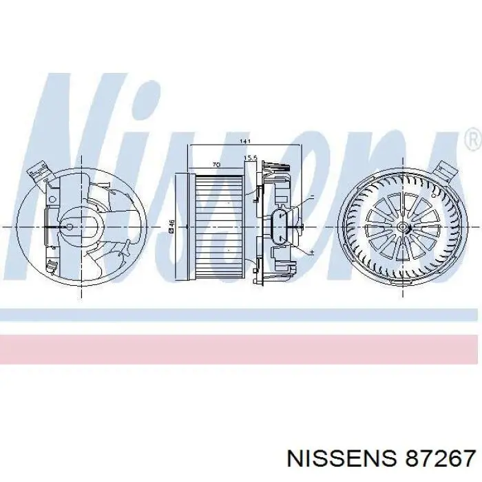87267 Nissens silniczek wentylatora nagrzewnicy (ogrzewacza wnętrza)