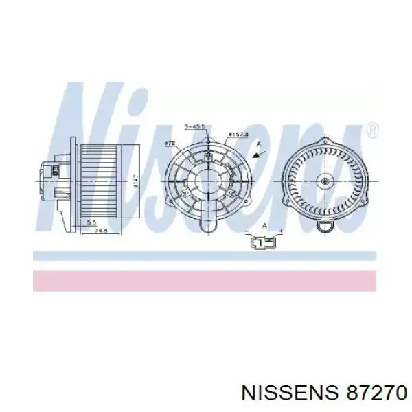 87270 Nissens silniczek wentylatora nagrzewnicy (ogrzewacza wnętrza)