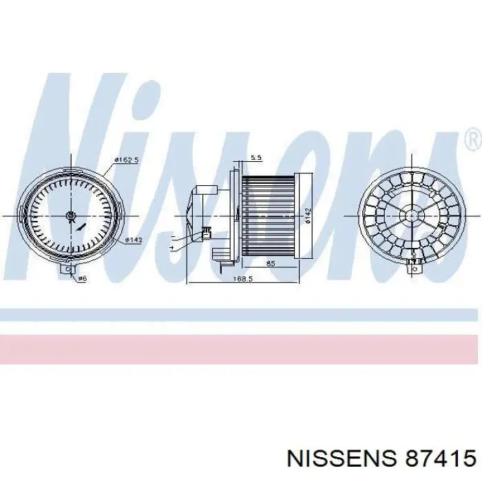 87415 Nissens silniczek wentylatora nagrzewnicy (ogrzewacza wnętrza)