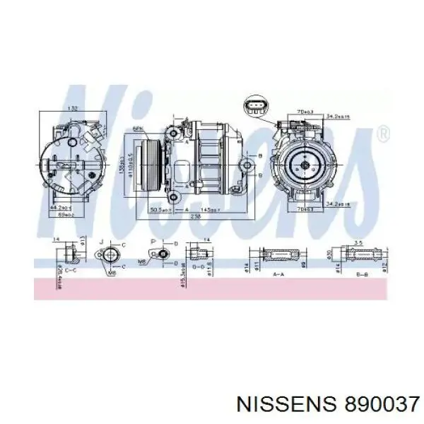 890037 Nissens sprężarka klimatyzacji
