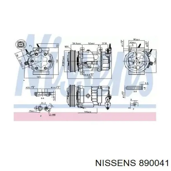 Sprężarka klimatyzacji Sanden SD6V121929E cena, od 122,49 USD