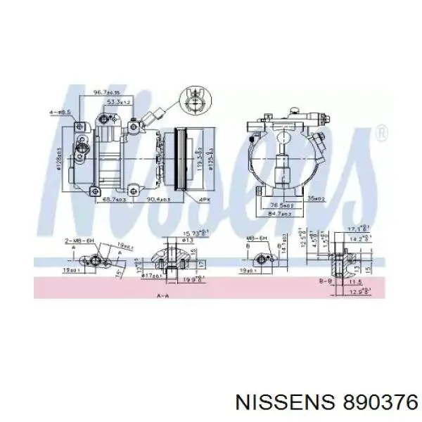 Sprężarka klimatyzacji Hyundai/Kia 977010E125