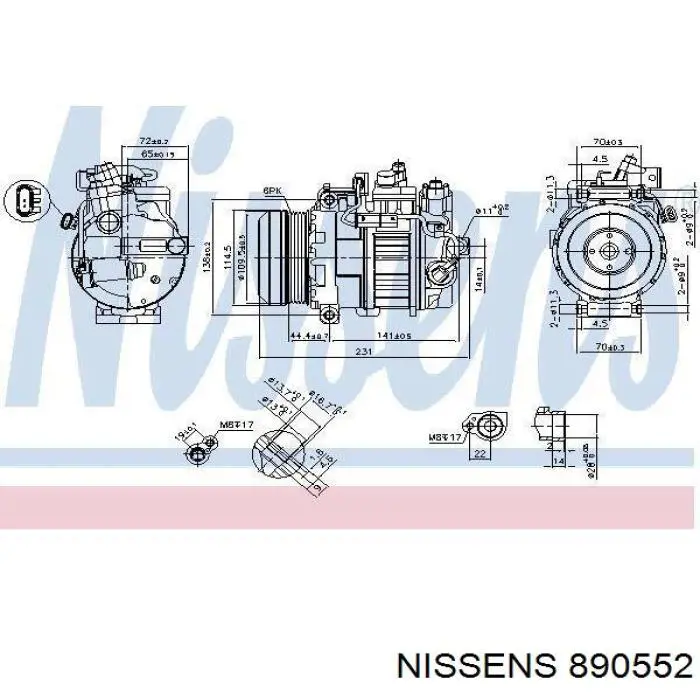 Sprężarka klimatyzacji Mercedes A000830230080 cena, od 31,28 USD