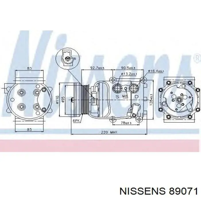 Sprężarka klimatyzacji YS4H19D629AA Ford