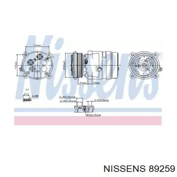 Do koszyka 1135088 Fiat/Alfa/Lancia Sprężarka klimatyzacji
