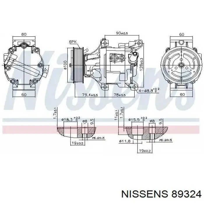 89324 Nissens sprężarka klimatyzacji