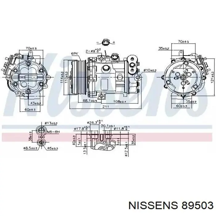 89503 Nissens sprężarka klimatyzacji