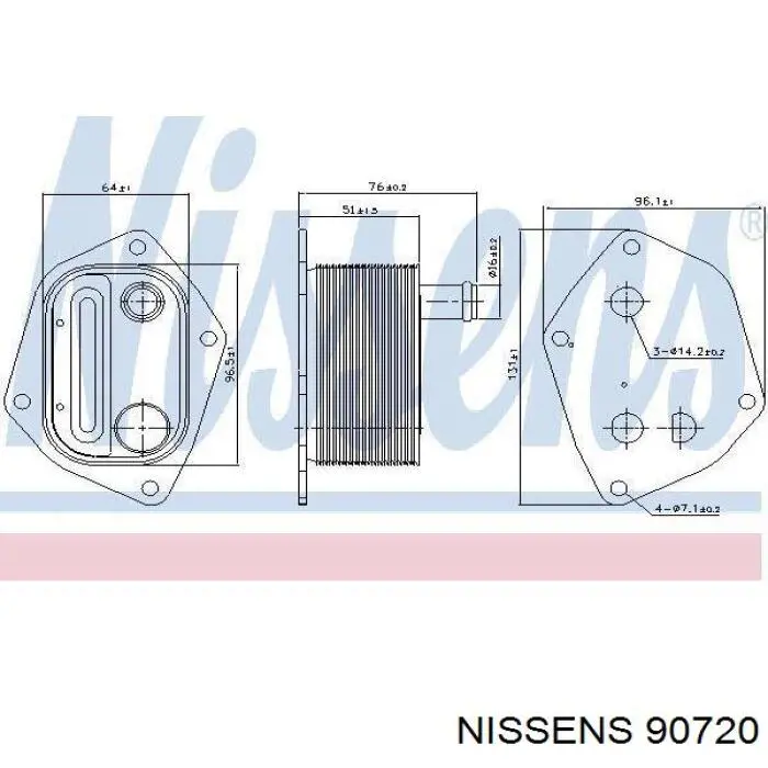 90720 Nissens chłodnica oleju