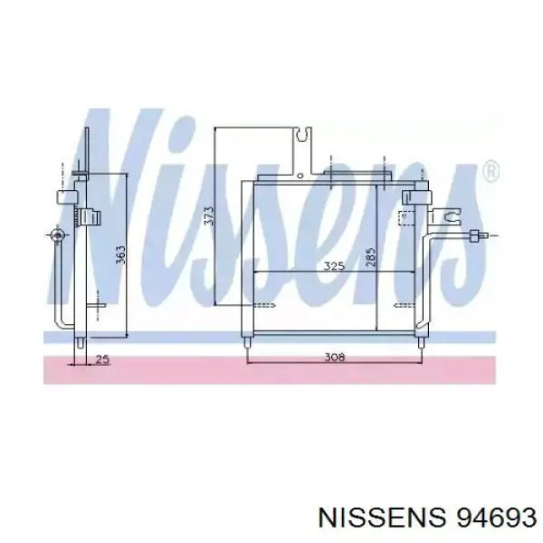 Chłodnica klimatyzacji Nissens 94693 cena, od 222,55 USD