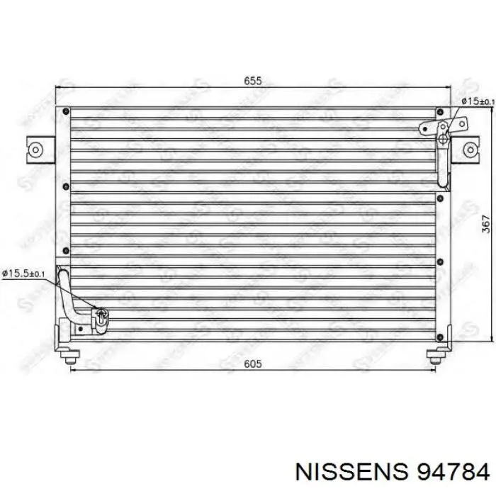 Chłodnica klimatyzacji 94784 Nissens