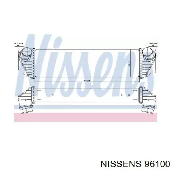 96100 Nissens chłodnica intercoolera