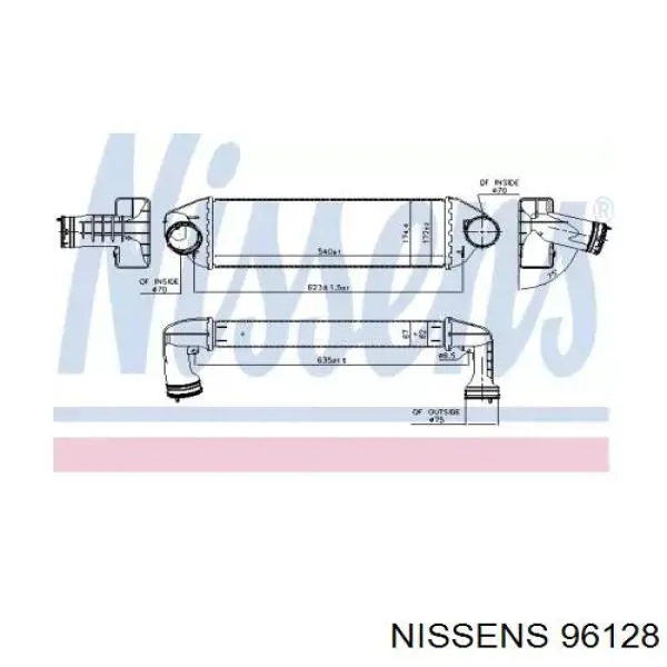 96128 Nissens chłodnica intercoolera