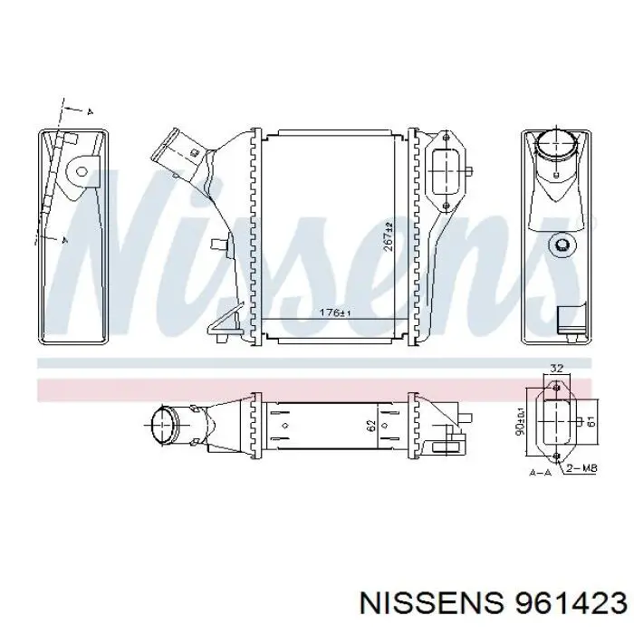Chłodnica intercoolera Honda 19710R5ZG01 cena, od 183,54 USD