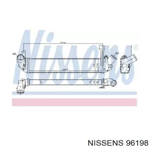 96198 Nissens chłodnica intercoolera